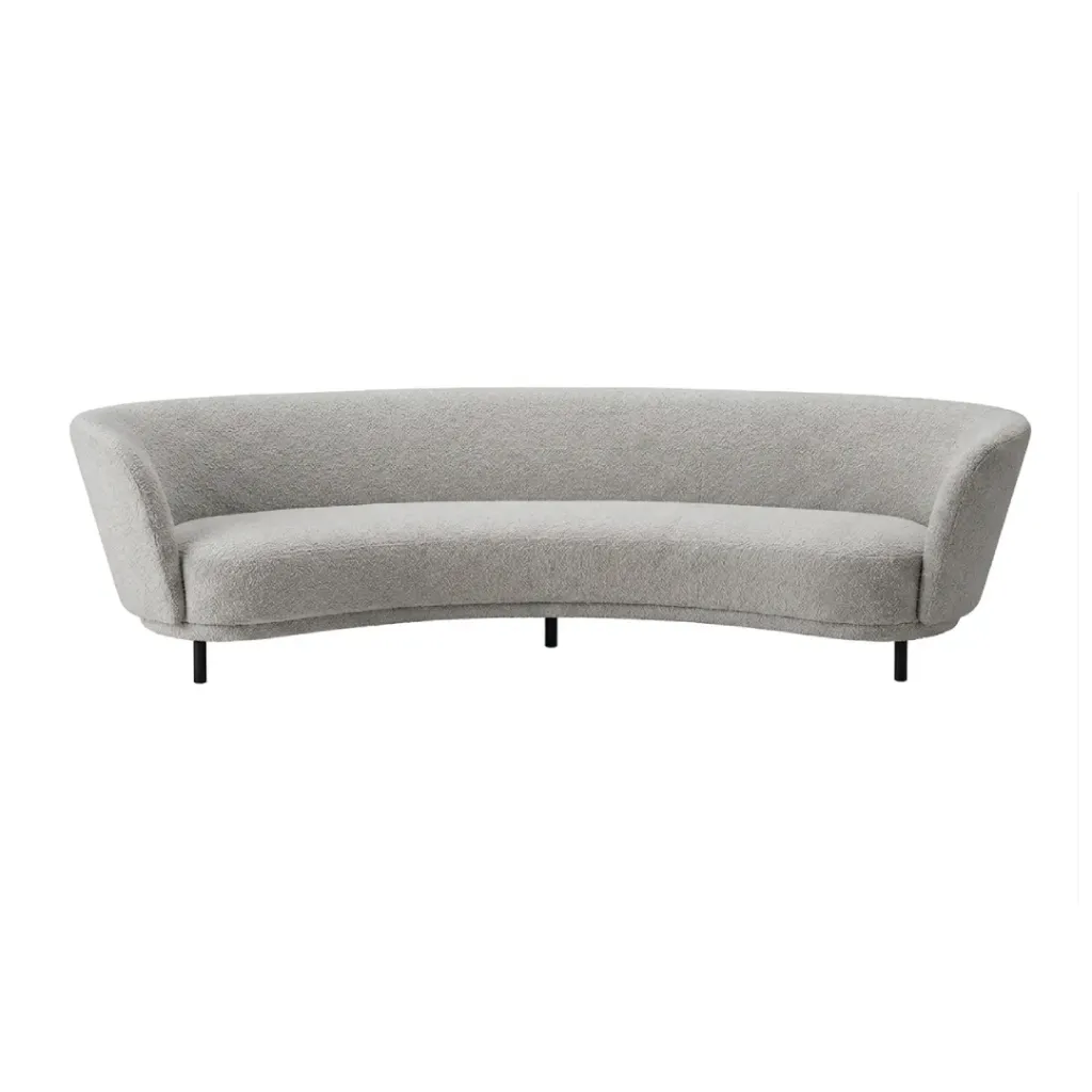 [STYL-3S-GY] Styl curved three seater sofa (Grey)