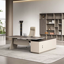 Legacy executive desk with side credenza