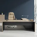 Elon L-shape desk with side credenza