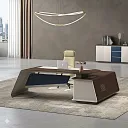 Majestico executive desk with side credenza