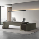 Zayna executive desk with side credenza
