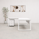 Opera executive desk with return