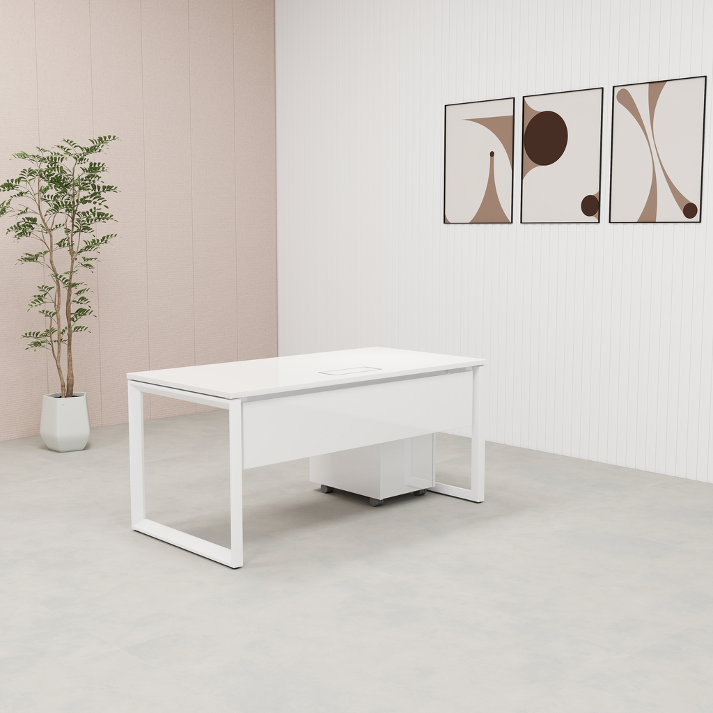 [OPO-SD-1206B-WL-WT] Opera straight desk (White, White, 1200)
