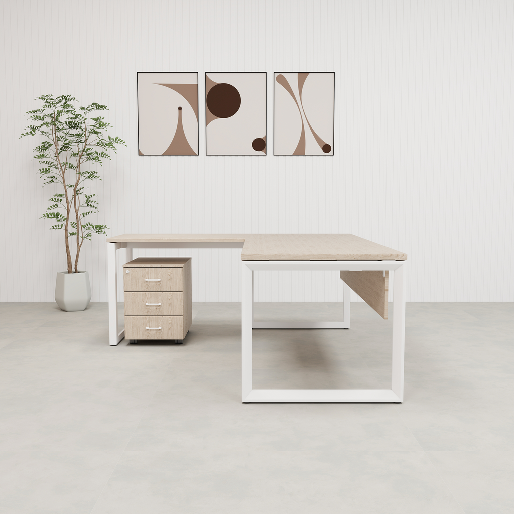 Opera executive desk with return
