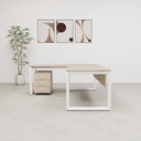 Opera executive desk with return