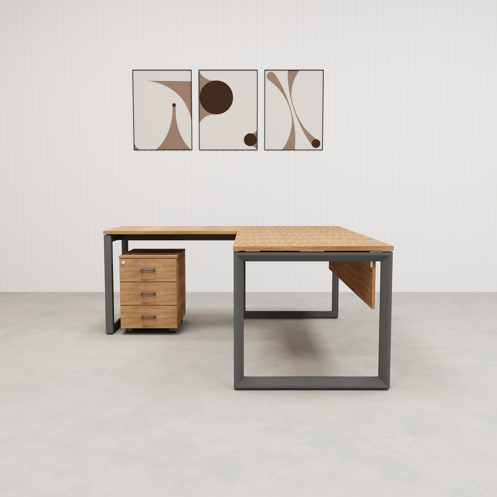 Opera executive desk with return