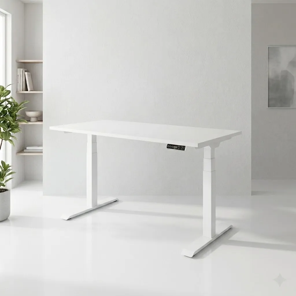 [MV-HD-1206B-WL-WT] Moov height adjustable single desk (White, White, 1200)