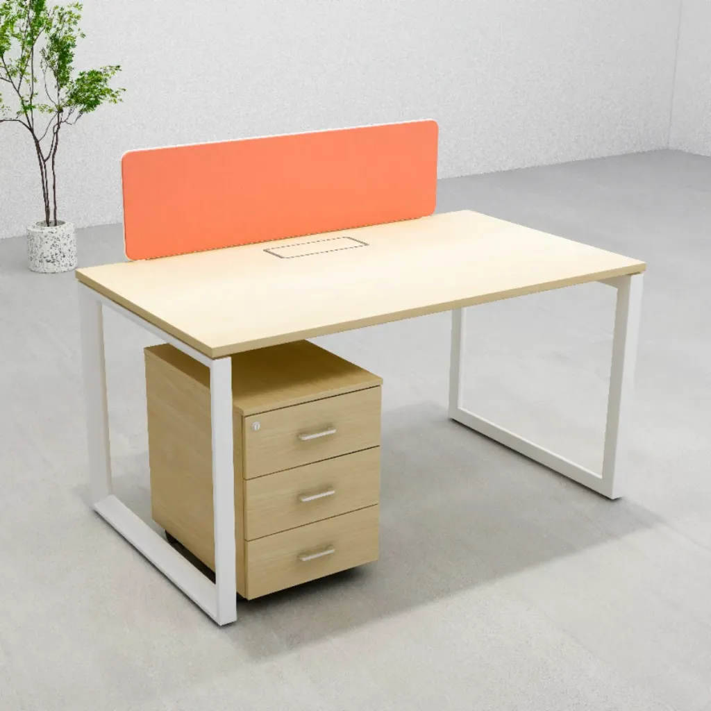 [OPO-WS1-1675-WL-OA-F1] Opera workstation (Linear of 1)(1600) (White)