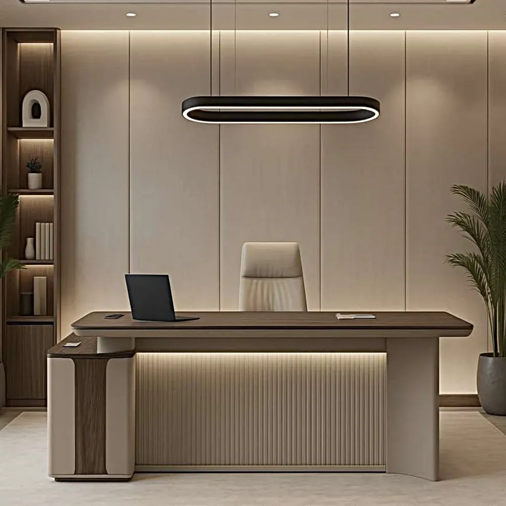 [BFT-525-200] Castello Executive desk with side credenza (2200)