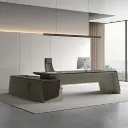 Zayna Executive desk with side credenza