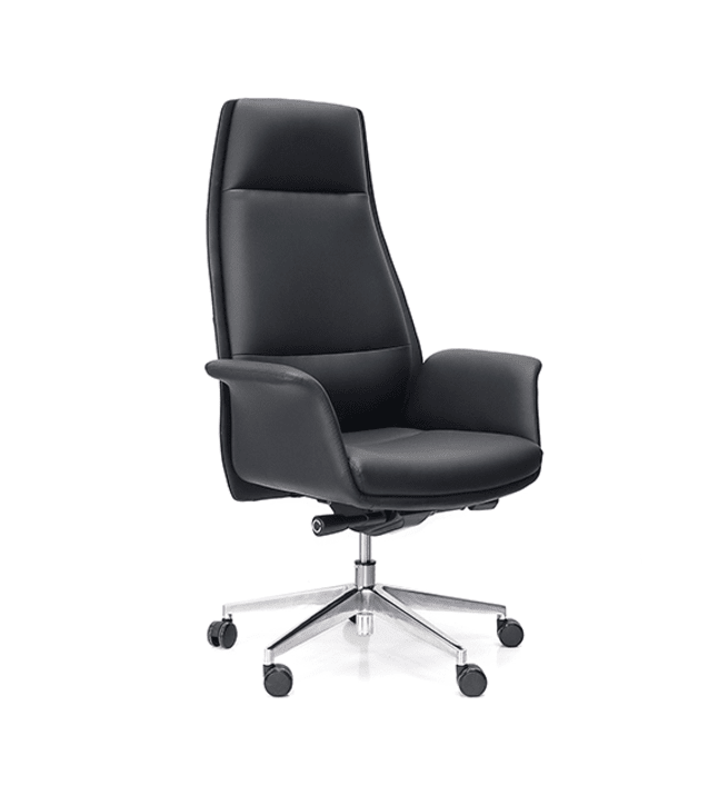 [AVELLO-HB-BL-PU] Avello high back chair (Black, PU Leather)