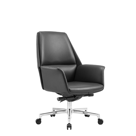 [AVELLO-MB-BL-PU] Avello mid back chair (Black, PU Leather)