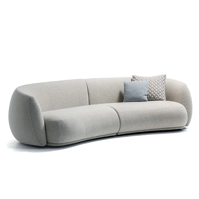 Refo curved three seater sofa