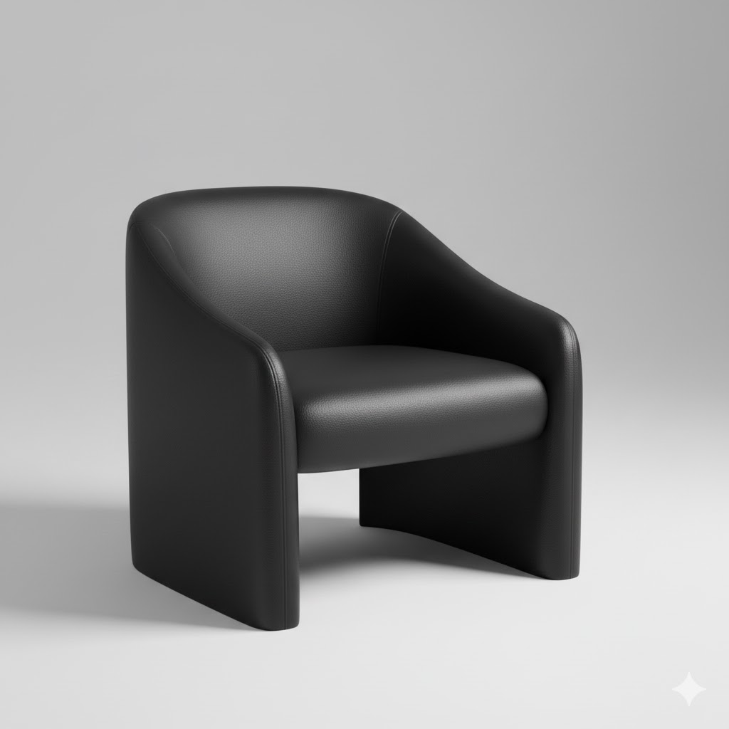 [ELA-1S-BL] Ela Single Seater Sofa (Black)