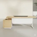 Moov height adjustable desk with side credenza