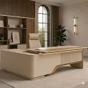 Zorario Executive desk with side credenza (1800)