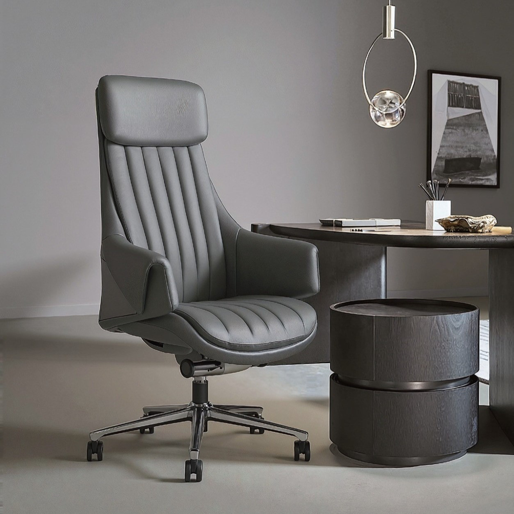 [RAVELLO-HB-BK-PU] Ravello high back chair (Black, PU Leather)