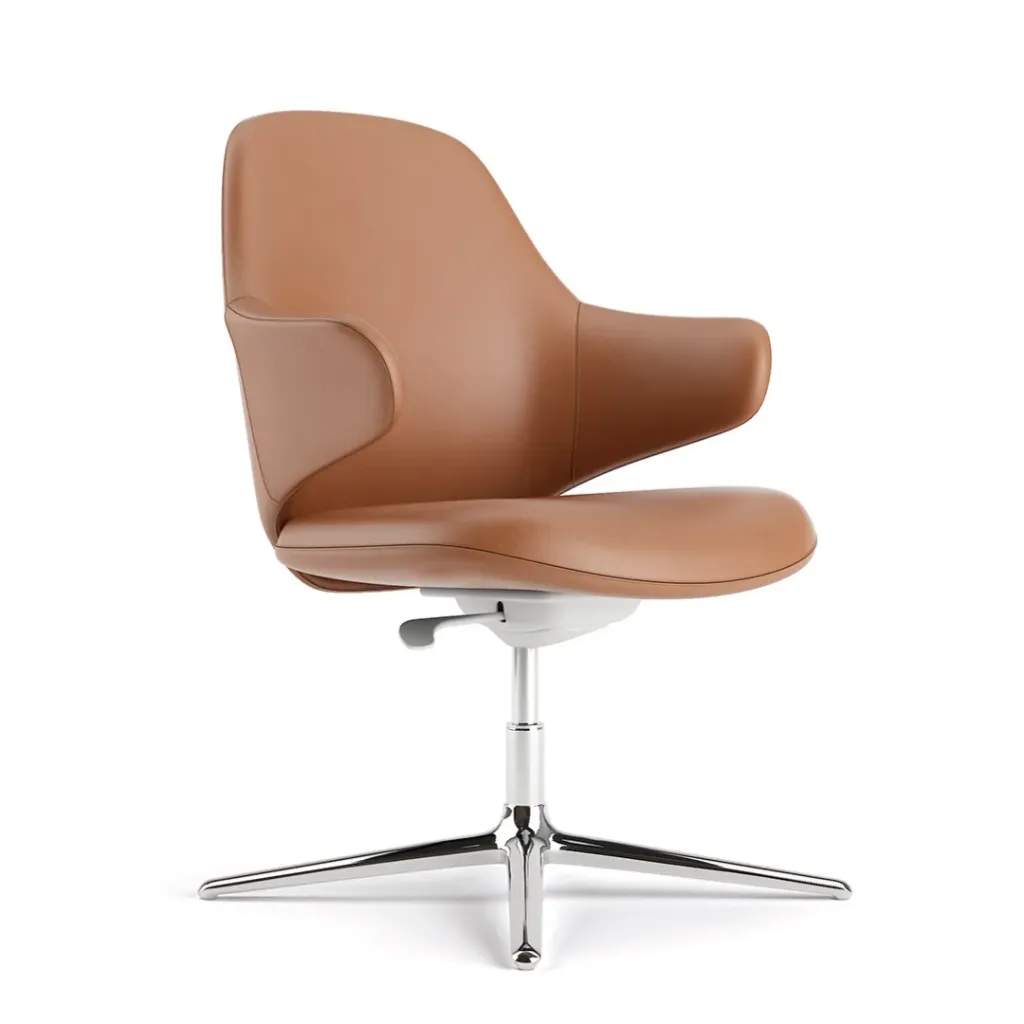 [VELORA-V-TN-PU] Velora Visitor chair (Tan, PU Leather)