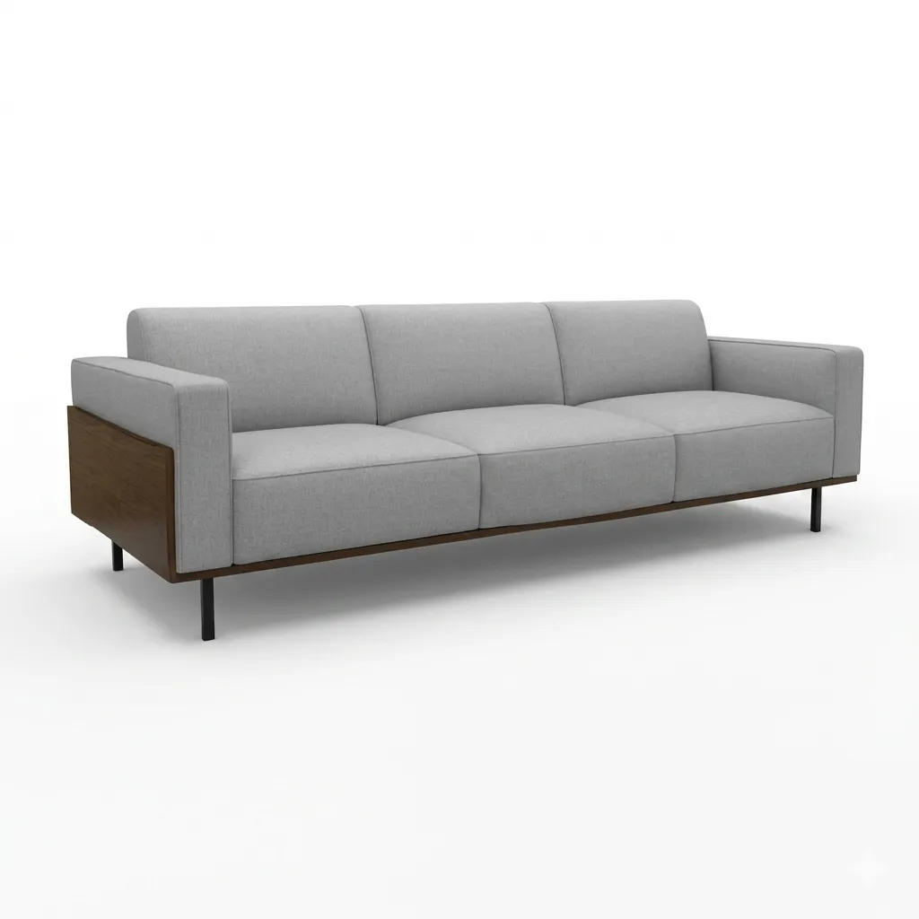 Three seater sofa (Wooden side)