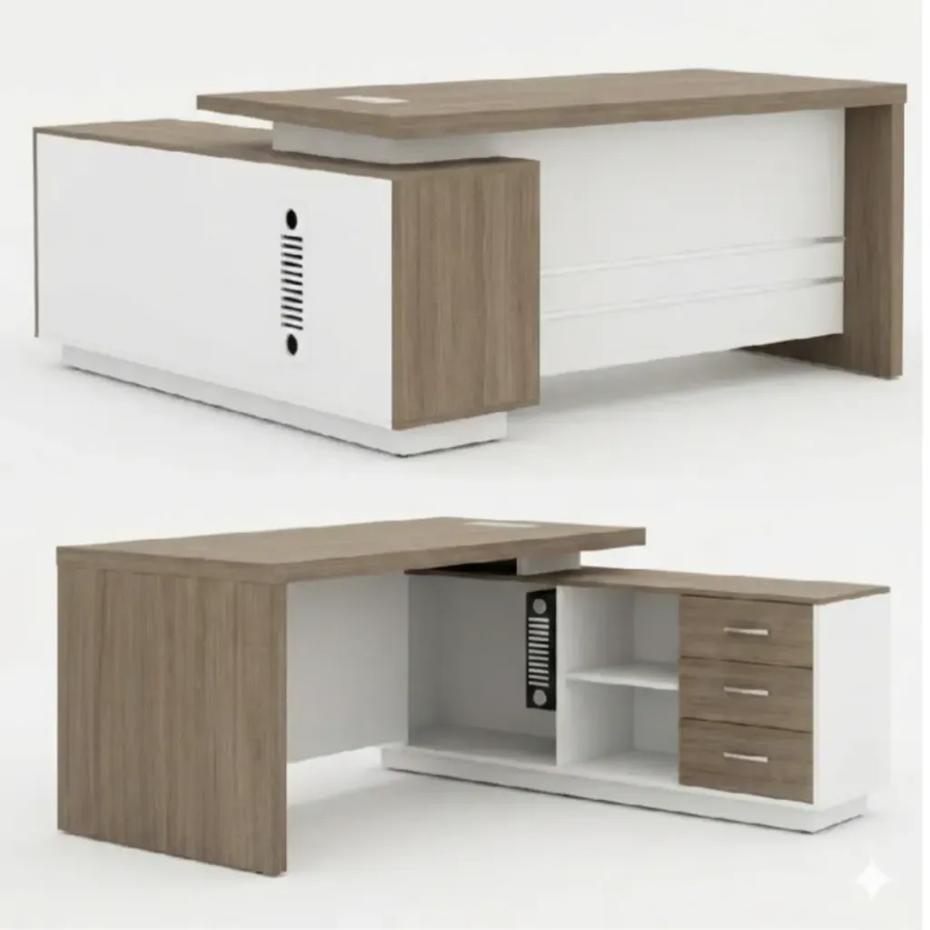 Leader executive desk with side credenza (1600)