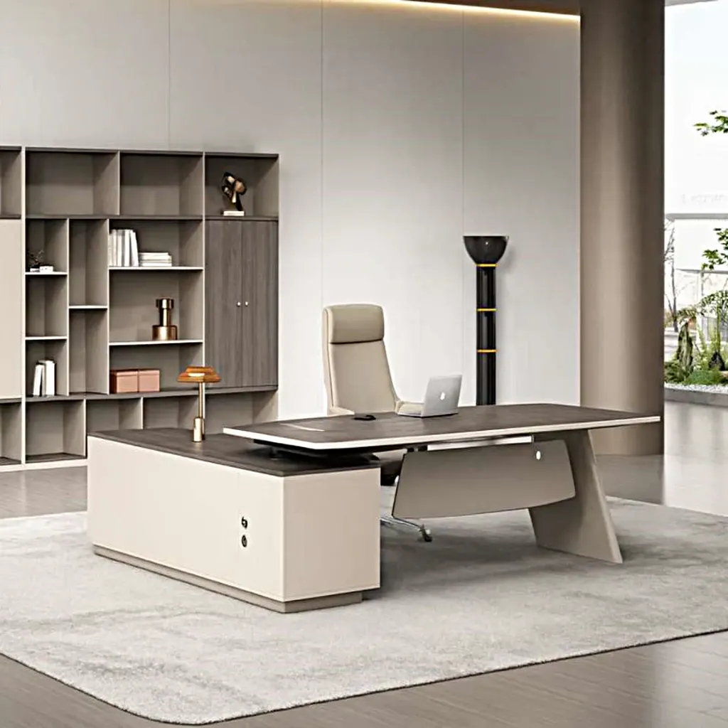 [BFT-607-160] Legacy executive desk with side credenza (1600)